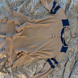 Maurices Navy and Beige Knit Top